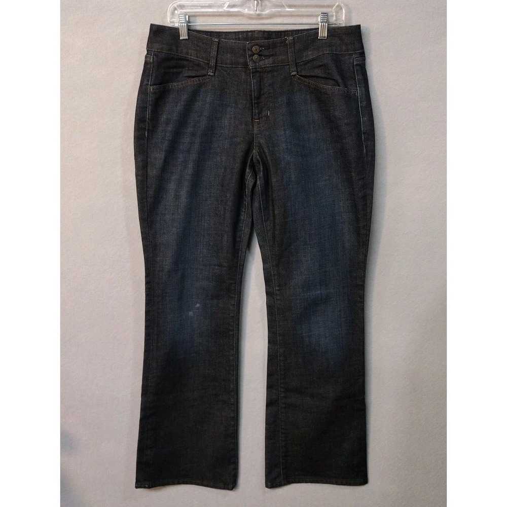 Y2K Gap Jeans Women's 12 R Bowery Curvy Stretch Mid Rise Bootcut Dark Wash Blue